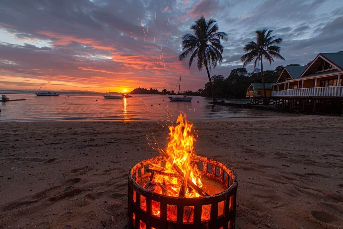 cena hoguera maldivas